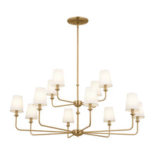 12 - Light Steel Dimmable Tiered Chandelier! (NEW IN BOX)