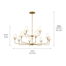 12 - Light Steel Dimmable Tiered Chandelier! (NEW IN BOX)