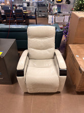 Canmore Leather Power Recliner with Power Headrest, Cream! NEW - MINOR SCRATCHES FROM SHIPPING)