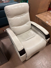 Canmore Leather Power Recliner with Power Headrest, Cream! NEW - MINOR SCRATCHES FROM SHIPPING)