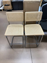 Zesthouse Rattan Counter Height Bar Stools Set of 6, 24.8" Counter Height Chairs with Cane Back, Natural! (NEW & ASSEMBLED)