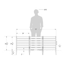 26in H x 24in W (3 Panels) No Dig Zippity Maui Fence Kit, Charcoal Color WoodTek Vinyl Fence Panel, Temporary Outdoor Border for Garden, Easy Install DIY Fence for Backyard, Patio, & Deck, ZP19066! (NEW IN BOX)