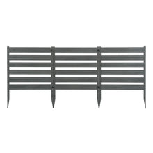 26in H x 24in W (3 Panels) No Dig Zippity Maui Fence Kit, Charcoal Color WoodTek Vinyl Fence Panel, Temporary Outdoor Border for Garden, Easy Install DIY Fence for Backyard, Patio, & Deck, ZP19066! (NEW IN BOX)