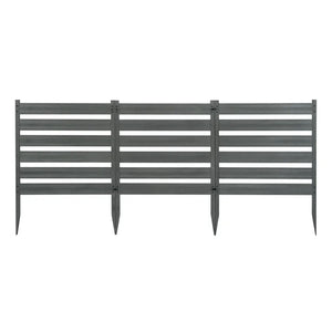 26in H x 24in W (3 Panels) No Dig Zippity Maui Fence Kit, Charcoal Color WoodTek Vinyl Fence Panel, Temporary Outdoor Border for Garden, Easy Install DIY Fence for Backyard, Patio, & Deck, ZP19066! (NEW IN BOX)