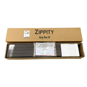26in H x 24in W (3 Panels) No Dig Zippity Maui Fence Kit, Charcoal Color WoodTek Vinyl Fence Panel, Temporary Outdoor Border for Garden, Easy Install DIY Fence for Backyard, Patio, & Deck, ZP19066! (NEW IN BOX)