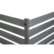 26in H x 24in W (3 Panels) No Dig Zippity Maui Fence Kit, Charcoal Color WoodTek Vinyl Fence Panel, Temporary Outdoor Border for Garden, Easy Install DIY Fence for Backyard, Patio, & Deck, ZP19066! (NEW IN BOX)