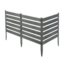 26in H x 24in W (3 Panels) No Dig Zippity Maui Fence Kit, Charcoal Color WoodTek Vinyl Fence Panel, Temporary Outdoor Border for Garden, Easy Install DIY Fence for Backyard, Patio, & Deck, ZP19066! (NEW IN BOX)