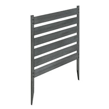 26in H x 24in W (3 Panels) No Dig Zippity Maui Fence Kit, Charcoal Color WoodTek Vinyl Fence Panel, Temporary Outdoor Border for Garden, Easy Install DIY Fence for Backyard, Patio, & Deck, ZP19066! (NEW IN BOX)