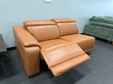 One Arm Power Recline Loveseat, Leather! (NEW - NO RIGHT ARM)