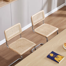 Zesthouse Rattan Counter Height Bar Stools Set of 6, 24.8" Counter Height Chairs with Cane Back, Natural! (NEW & ASSEMBLED)