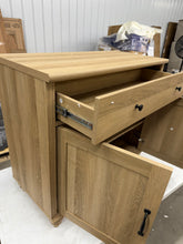 SCARLETT ACCENT CABINET — BEAUTIFUL NATURAL WOOD LOOK! Minor defects - see pics