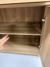 SCARLETT ACCENT CABINET — BEAUTIFUL NATURAL WOOD LOOK! Minor defects - see pics