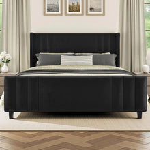 Aurieona Upholstered Platform Bed, Black, King! (NEW IN BOX)