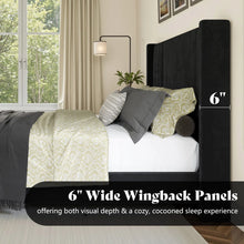 Aurieona Upholstered Platform Bed, Black, King! (NEW IN BOX)