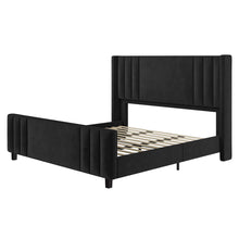 Aurieona Upholstered Platform Bed, Black, King! (NEW IN BOX)