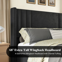 Aurieona Upholstered Platform Bed, Black, King! (NEW IN BOX)