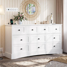 Bedroom Dresser With 10 Drawers, 55.2" Long Dresser Tv Stand With Charging Station, For Bedroom Living Room, White! (NEW IN BOX)