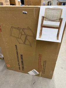 Welby Outdoor Acacia Wood/Wicker Rocking Chair, Set of 2, Light Brown - Christopher Knight Home: Weather-Resistant, Rustic Patio Furniture! (NEW IN BOX)
