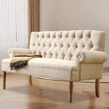 Dudden Loveseat Sofas for Living Room, Velvet Beige! (NEW & ASSEMBLED)