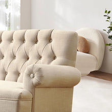 Dudden Loveseat Sofas for Living Room, Velvet Beige! (NEW & ASSEMBLED)