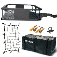Mockins 60 x 20 x 6" Rear Hitch Mount Cargo Carrier w/ Bag, Stabilizer, Straps, & Net! (NEW IN BOX)