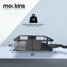 Mockins 60 x 20 x 6" Rear Hitch Mount Cargo Carrier w/ Bag, Stabilizer, Straps, & Net! (NEW IN BOX)