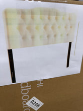 Annabel White Twin Diamond Tufted Performance Velvet Headboard! (NEW IN BOX)
