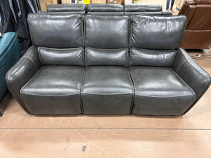 Wayton Leather Power Reclining Sofa with Power Headrest! (BRAND NEW - MANUFACTURING BLEMISH)