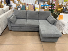 Coddle Luke Fabric Sleeper Sofa with Reversible Chaise and Storage, Gray! (NEW/REVERSIBLE - MINOR SHIPPING DEFECT)