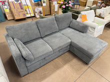 Coddle Luke Fabric Sleeper Sofa with Reversible Chaise and Storage, Gray! (NEW/REVERSIBLE - MINOR SHIPPING DEFECT)
