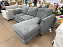 Coddle Luke Fabric Sleeper Sofa with Reversible Chaise and Storage, Gray! (NEW/REVERSIBLE - MINOR SHIPPING DEFECT)