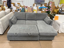 Coddle Luke Fabric Sleeper Sofa with Reversible Chaise and Storage, Gray! (NEW/REVERSIBLE - MINOR SHIPPING DEFECT)