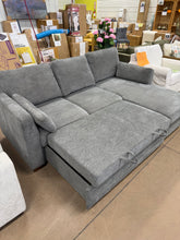 Coddle Luke Fabric Sleeper Sofa with Reversible Chaise and Storage, Gray! (NEW/REVERSIBLE - MINOR SHIPPING DEFECT)