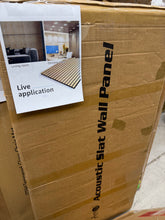 4Pcs 23.6" x 47.24" Wood Look Acoustic Slat Wall Paneling,Sound proof 3D Wall Panels (31 sq.ft./Case)! (NEW IN BOX)