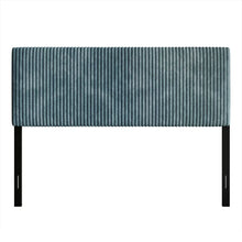 Castle Place Cozy Corduroy Velvet Upholstered Queen Headboard, Light Blue! (NEW IN BOX)