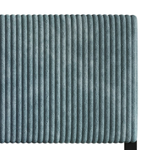 Castle Place Cozy Corduroy Velvet Upholstered Queen Headboard, Light Blue! (NEW IN BOX)