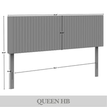 Castle Place Cozy Corduroy Velvet Upholstered Queen Headboard, Light Blue! (NEW IN BOX)
