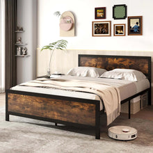Metal Bed Frame With Headboard & Footboard Metal Slats Support, Queen Size! (NEW IN BOX)
