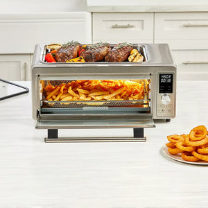 Emeril Lagasse Power Grill 360 Plus, 6-in-1 Electric Indoor Grill and Air Fryer Toaster Oven with Smokeless Technology, XL Family-Size Capacity**New in box**