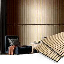 4Pcs 23.6" x 47.24" Wood Look Acoustic Slat Wall Paneling,Sound proof 3D Wall Panels (31 sq.ft./Case)! (NEW IN BOX)