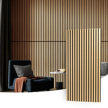4Pcs 23.6" x 47.24" Wood Look Acoustic Slat Wall Paneling,Sound proof 3D Wall Panels (31 sq.ft./Case)! (NEW IN BOX)