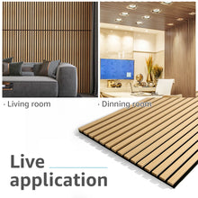 4Pcs 23.6" x 47.24" Wood Look Acoustic Slat Wall Paneling,Sound proof 3D Wall Panels (31 sq.ft./Case)! (NEW IN BOX)