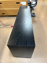 Evelyn&Zoe Tillman Rectangular TV Stand for TV's up to 75", Black Grain! (NEW & ASSEMBLED - MINOR HOLE ON TOP!)