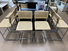Zesthouse Rattan Counter Height Bar Stools Set of 6, 24.8" Counter Height Chairs with Cane Back, Natural! (NEW & ASSEMBLED)