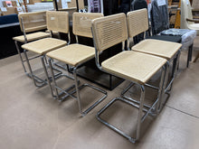 Zesthouse Rattan Counter Height Bar Stools Set of 6, 24.8" Counter Height Chairs with Cane Back, Natural! (NEW & ASSEMBLED)