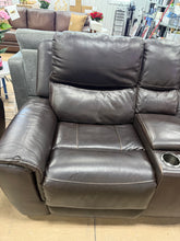 Carey Leather Power Reclining Loveseat with Power Headrests! (DEPARTMENT STORE RETURN!)
