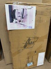 Metal Garment Rack Clothes Rack with Top Rod and Lower Storage Shelf Clothes Rack (White)! (NEW IN BOX)