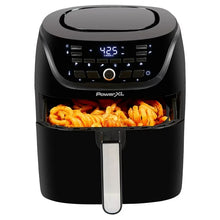 PowerXL™ Vortex Pro Air Fryer™ SmartTech with Recipe App, 8-QT Large Air Fryer Oven Combo with 10 Presets, Roast, Bake, Broil, Dehydrate – Black**New, minor damage on the back from shipping**