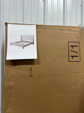 Wauseon Corduroy Upholstered Bed, King Size, Cream! (NEW IN BOX)