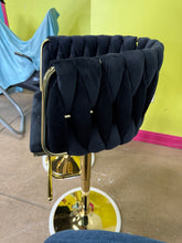 Modern Adjustable tufted, gold-plated base bar stools, and fashionable soft-padded velvet seats, Set of 2! (NEW)